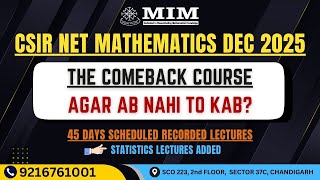 😔 Didn’t Qualify CSIR NET Maths Again? Don’t Worry — Let’s Crack It This Time| Crash Course dec 2025
