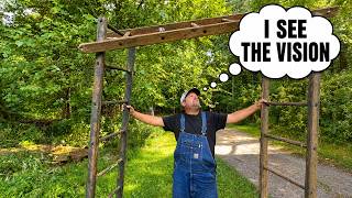 How to Turn an Old Wooden Ladder Into a Rustic Wedding Arch | Easy DIY