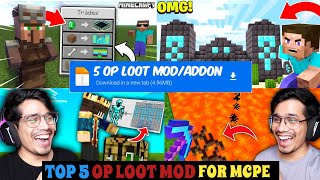 TOP 5 OP LOOT MOD/ADDON FOR  MCPE| TOP 5 OP LOOT MOD FOR MINECRAFT POCKET EDITION| aeXtro Playz
