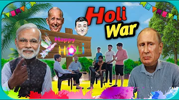 Holi war//होली वार// funny political holi