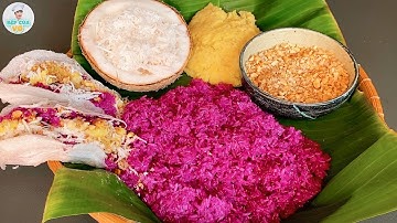 XÔI LÁ CẨM đậu xanh nước cốt dừa lên màu cực đẹp | Bếp Của Vợ