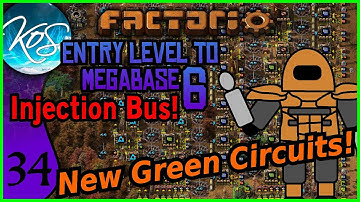 Factorio - Entry Level to Megabase 6: Injection Bus 34 - NEW GREEN CIRCUIT ARRAY