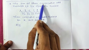 The sum of three consecutive odd numbers is 51 . Find the numbers .
