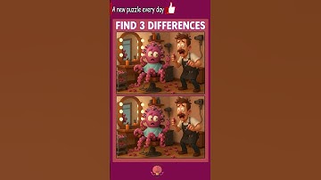 🐙Bad Hair Day 😱 | Find 3 Differences #shorts #find3differences