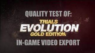 TRIALS EVOLUTION: GOLD EDITION | In-Game Video Exporting Test