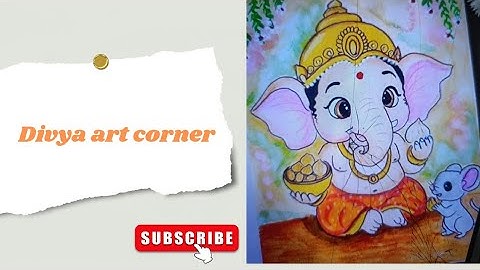 How to Draw Ganapti Ganesh With Modak- Pencil Chitra| Ganesh Chaturthi drawing | Easy Pencil Drawing