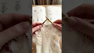 knitting pattern / knitting leaves pattern #knitting #handmade #knittingpattern
