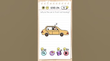 Braintest level 274 . Walkthrough solution. Why is the car in front not moving.