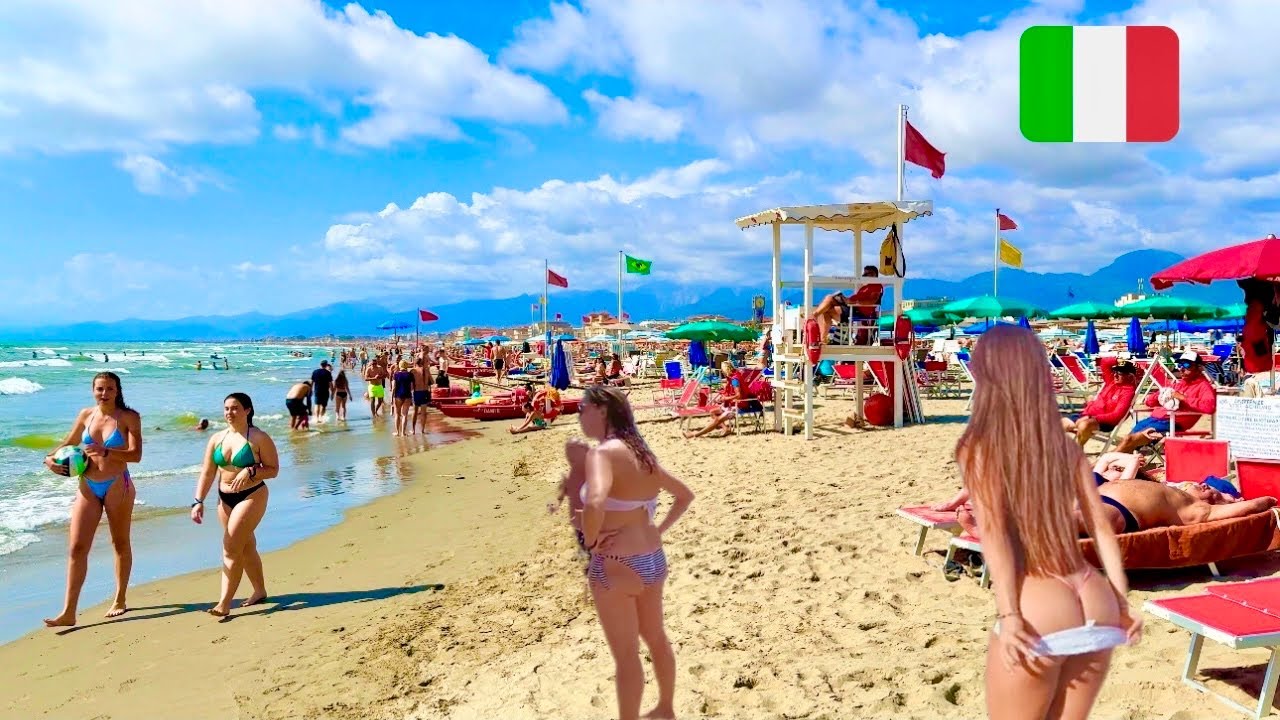 4k-beach-walk-italy-italian-bikini-beaches-viareggio-2024-youtube