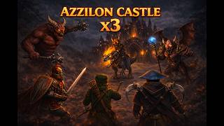 Tibia Hunt x3 Azzilon Castle⚔️EK RP Monk | 6.5kk+ Raw XP