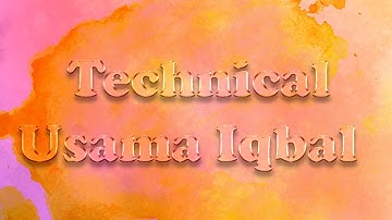 Photoshop tutorials | How to Create Glass Text Effect in Photoshop || Technical Usama Iqbal