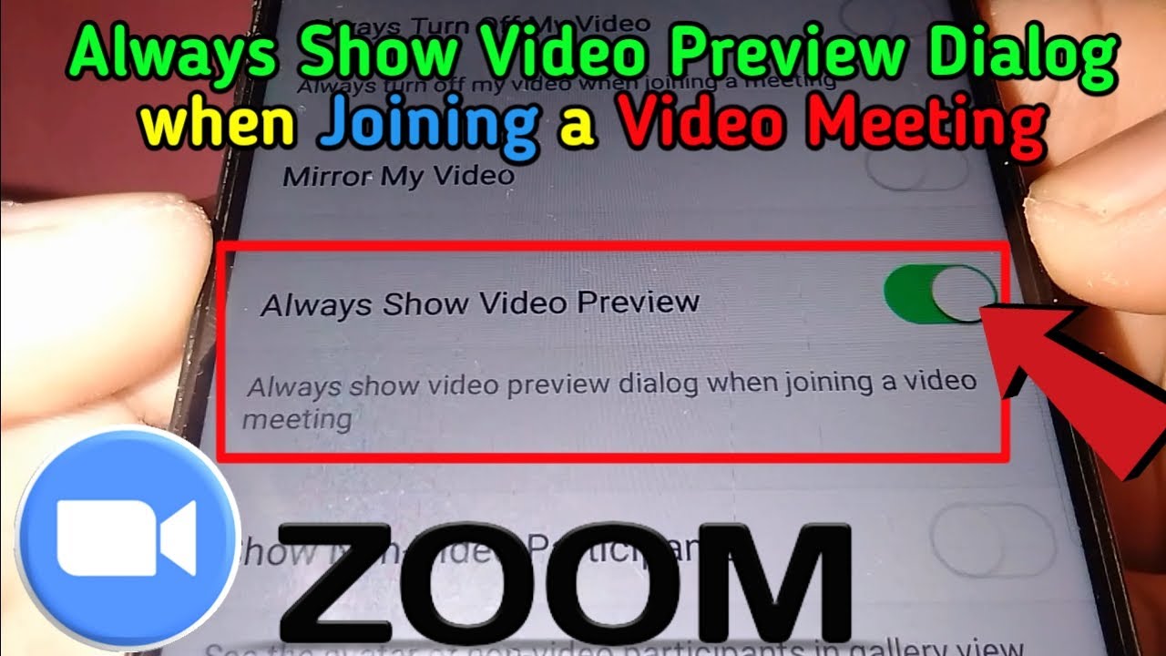 How to Always Show Video Preview Dialog when Joining a Video Meeting in
