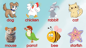 Bé học tiếng Anh Các con vật | Bé tập nói Con gì đây? | Oh Vui Kids