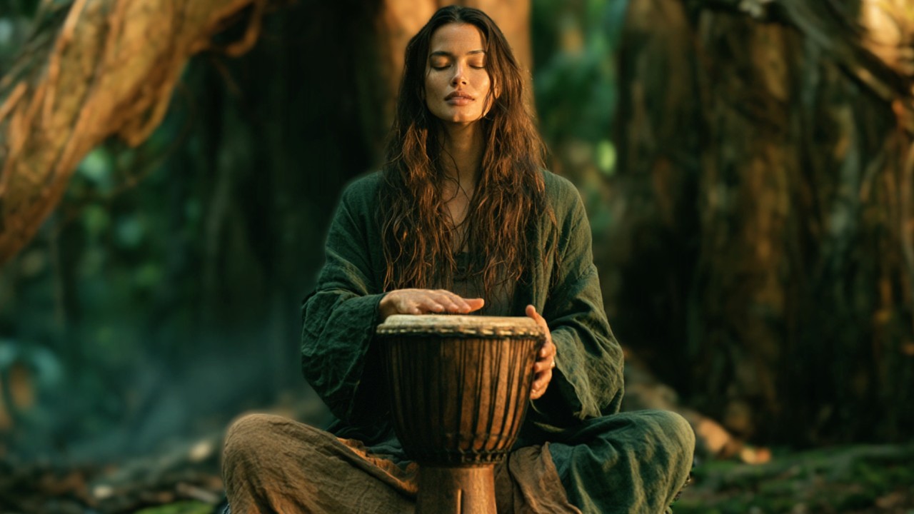 🌿 When You’re Everywhere Except Here — Slow Djembe to Bring You Back to Your Body