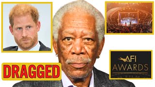 Morgan Freeman Drags Uninvited Harry Off Stage at AFI Life Achievement Award 2024