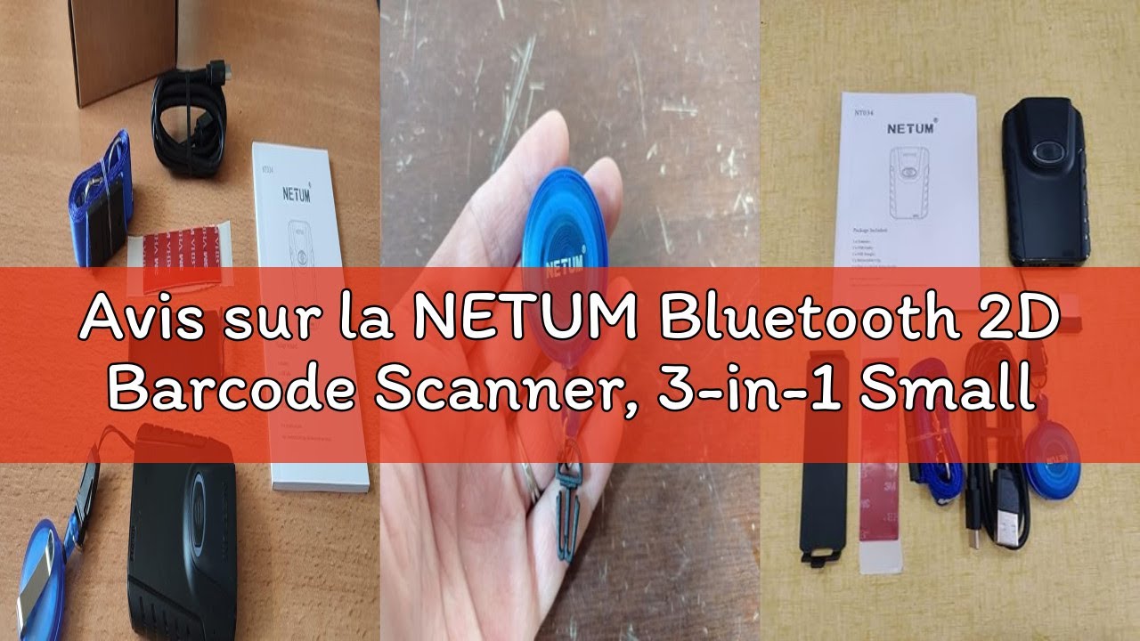 Avis sur la NETUM Bluetooth 2D Barcode Scanner, 3-in-1 Small Portable QR Bar Code Reader Automatic W