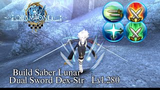 Build Saber Lunar (Dual Sword) Dex-Str lvl.280 - Toram Online