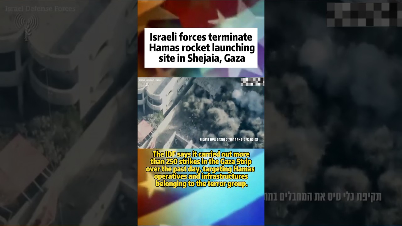 Israeli forces terminate Hamas rocket launching site in Shejaia, Gaza 