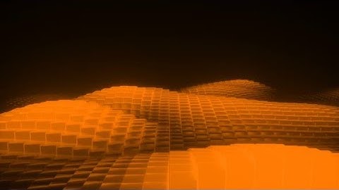 Abstract 3d Glowing Waves From Cubes Orange | Motion Graphics - Videohive template