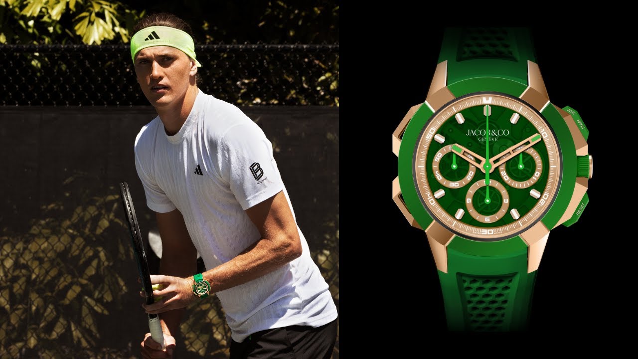 ペゴパです！ Alexander Zverev, Jacob & Co. brand ambassador, wears the Epic X