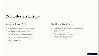 Introduction to Compilers and Lexical Analysis