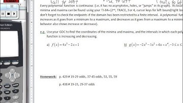Lesson:  Introduction to Polynomial Functions and Graphs - PART 2