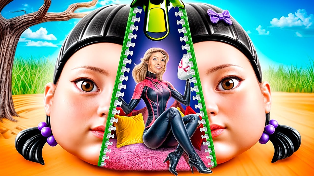 Extreme Camouflage-in-Dozen Uitdaging om te Overleven tegen Squid Game