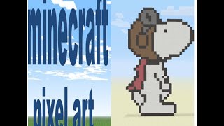Minecraft Xbox Pixel Art Snoopy World War 1 Flying Ace Speed Up