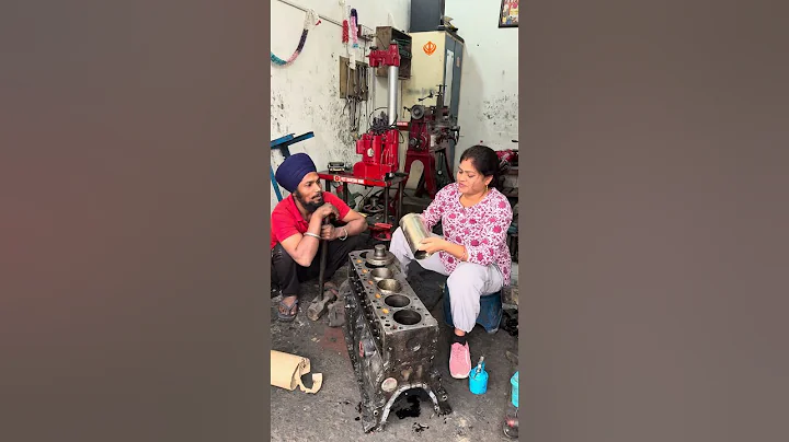 How to sleeve Cummins Engine #shortsfeed #automobile #jcb #truck #welding #repair #toyota #machine
