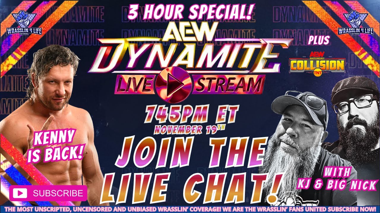 AEW Dynamite PLUS Collision 3 hour Special Live - Join the Chat (November 19, 25) 