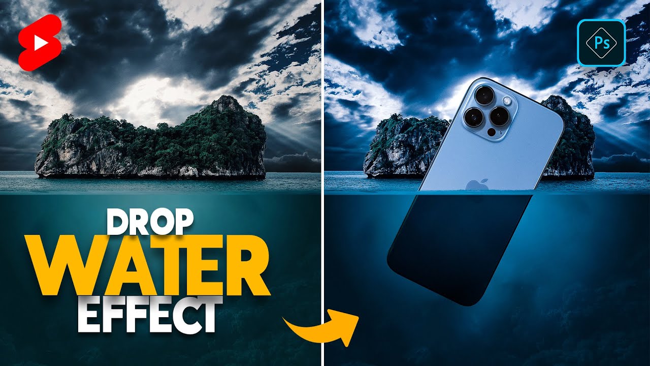 iPhone 14 pro max dynamic island water manipulation l Photo Manipulation l Photoshop Manipulation