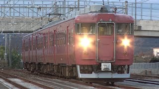 【4K】JR七尾線　普通列車413系電車　ｻﾜB09編成　羽咋駅到着