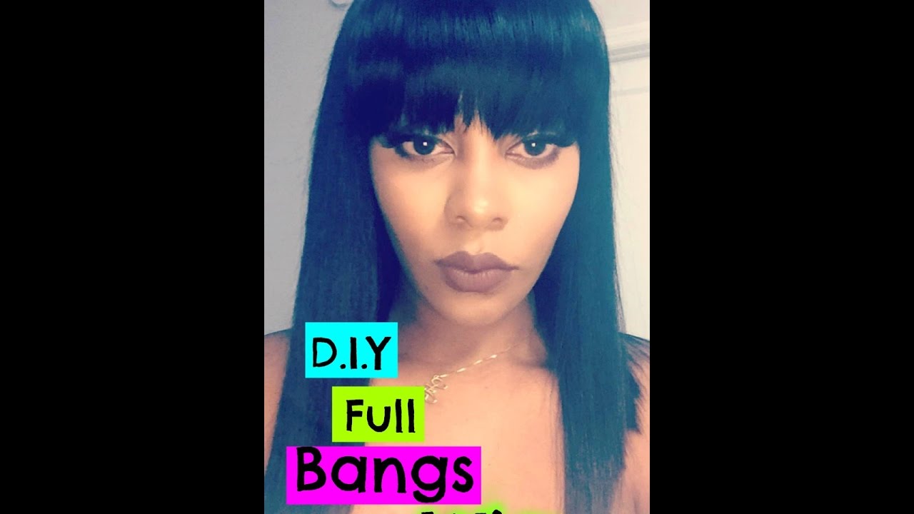 DIY Full bang Blunt cut Wig YouTube