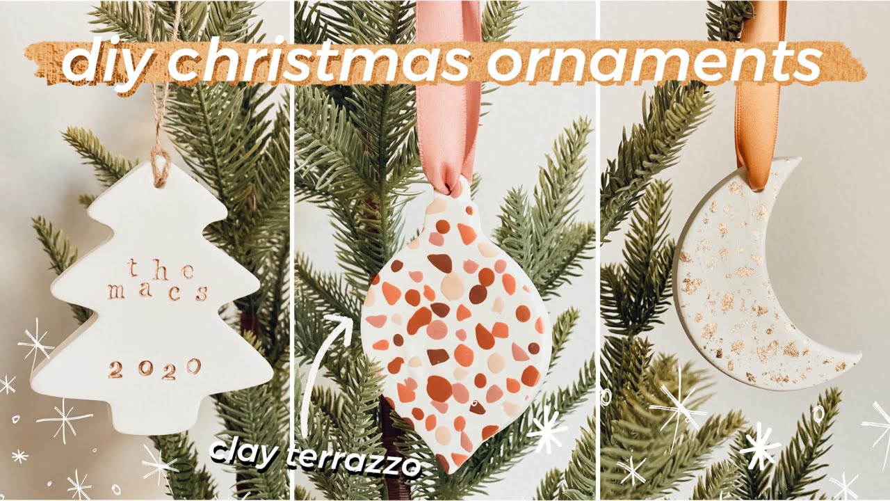 HOW TO MAKE DIY CLAY CHRISTMAS ORNAMENTS! | Oven Baked Polymer ...