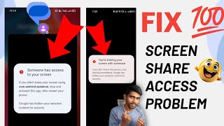 You're sharing your screen with someone | Someone has access to your screen com.android.systemui Fix screenshot 5