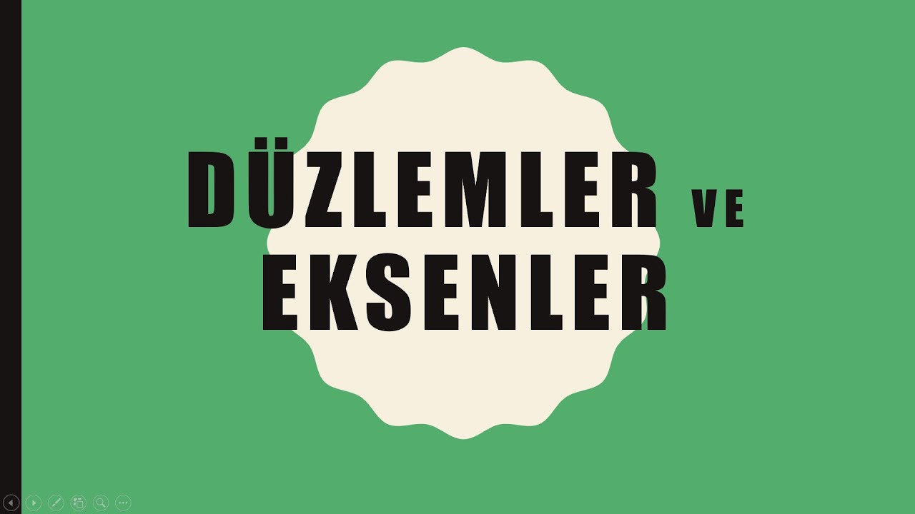 düzlemler, eksenler