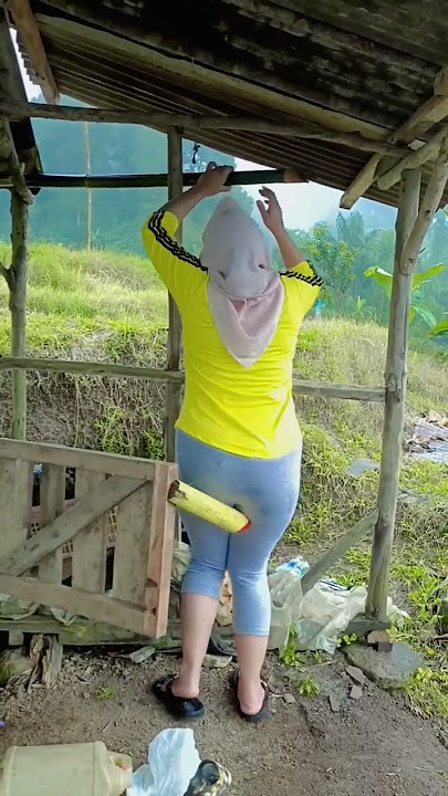 CARA BIKIN RUMAH GUBUG, JANDA DESA #gemoy #shorts