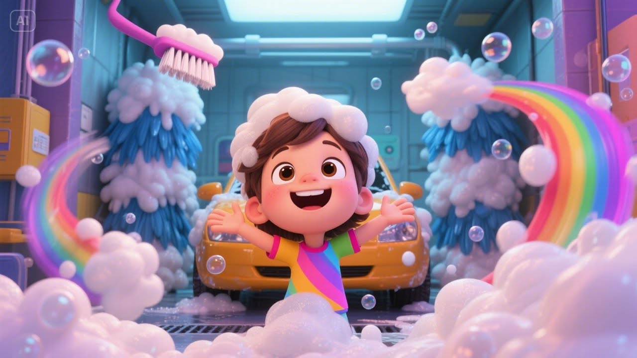 Car Wash Splash! | Soapy Car Song for Kids | Sudsy Vehicle Fun Rhyme