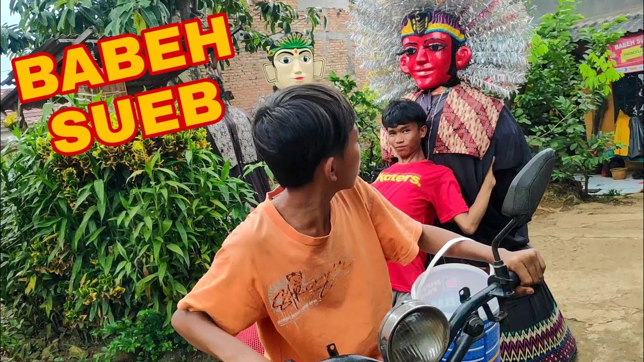 ondel ondel naik motor dan badut | vlog abinaya channel
