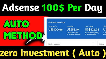 Adsense Auto Earning - 100$ Per day | Adsense Loading Free method