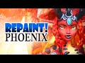 Repaint! Phoenix the Fire Dragon custom OOAK art doll