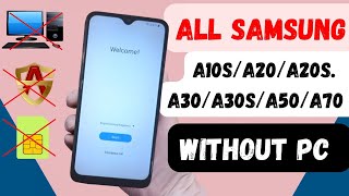 Samsung A10/A10s/A20/A30/A50/A70 FRP Bypass Android 11 | Google Account Unlock Without Pc 2023