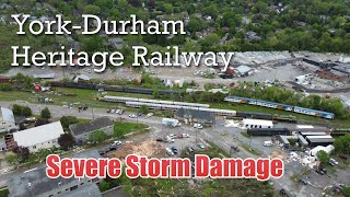 York-Durham Heritage Railway and Uxbridge, Ontario Downtown Storm Damage