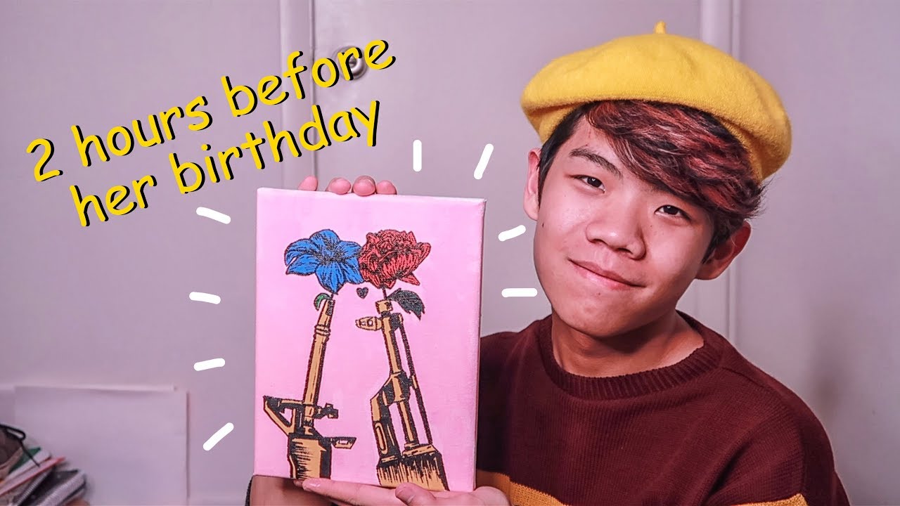 I painted my friend's birthday present because I'm cheap asian games 2018