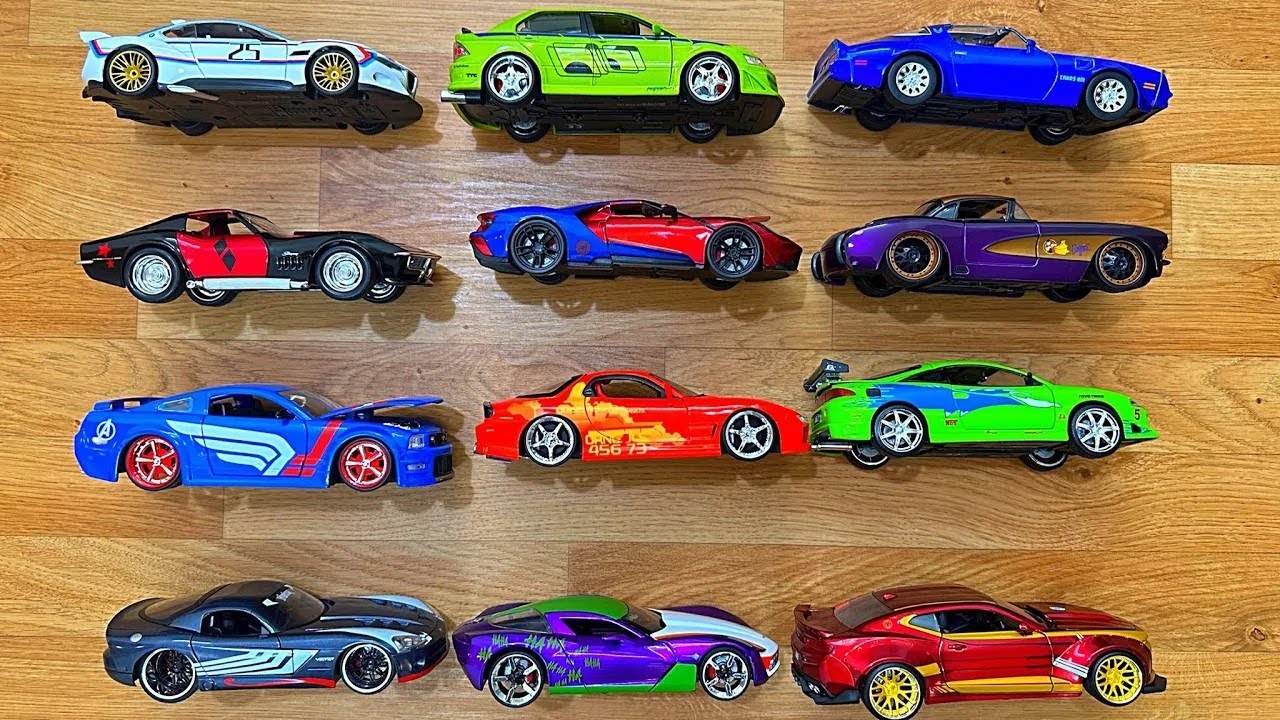 Box Full Of Mini EV, Supra, Jeep, DHL, Rolls Royce, Lexus LM300h, Bugatti, Police car