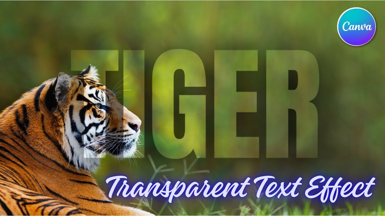Transparent Text Effect in Canva / dpritam design - YouTube