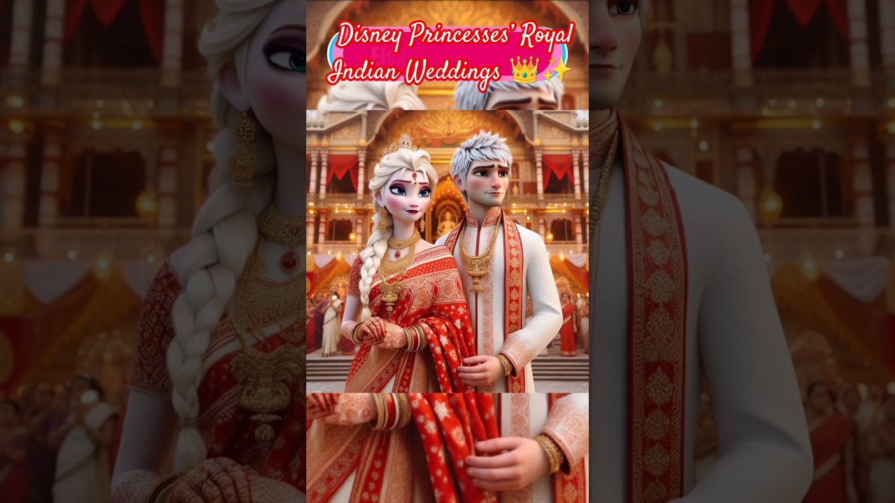Disney Princesses’ Royal Indian Weddings 👑✨ | AI-Generated Magical Wedding Looks!
