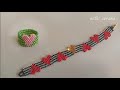 Heart of Gold, Seed bead Bracelet/Step-by-step Jewelry making Tutorial/Pulsera diy