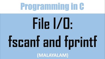 File Input/ Output functions in C: Part-3| fprintf and fscanf functions | malayalam tutorial
