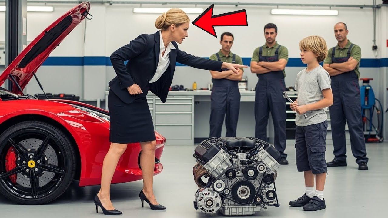 Ich stand in meiner teuren Werkstatt in München und schrie die drei besten Mechaniker Deutschlands an, weil mein geerbter Ferrari seit sechs Monaten nicht mehr ansprang. Plötzlich kam ein...